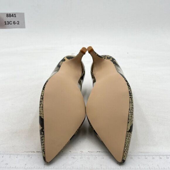 FSJ Women Sexy Pumps Leopard Snake Prints Shoes Kitten Low Heels Pointed Toe - Picture 6 of 7